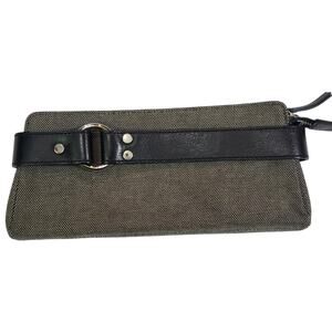 Banana Republic | Black and Tan Clutch w/ Leather Accents